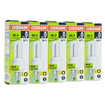 

OSRAM OSRAM Mini Energy Saving Lamp 5W Warm White E14 Five Pack