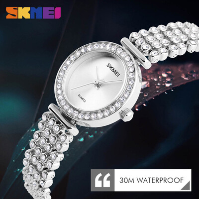 

SKMEI Women Fashion Quartz Watches Waterproof Luxury Rhinestones Wristwatches Dress Watch Relogio Feminino Mujer Relojes 1224