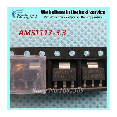

100pcs free shipping AMS1117-3.3 AMS1117 3.3V 1A SOT-223 Voltage Regulato new original
