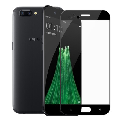 

Two-piece Langke OPPO R11 tempered film Full-screen coated tempered film High-definition explosion-proof mobile phone protective film Applicable OPPO R11 black
