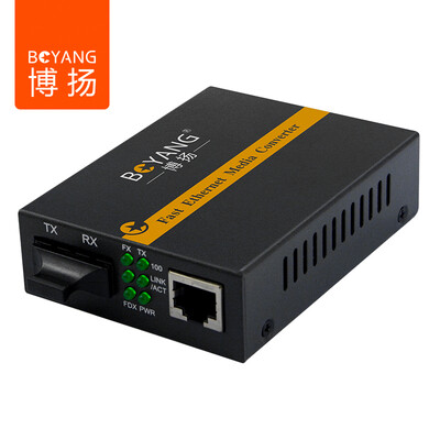 

Bo Yang LCSCFC 1100S Carrier Grade SC Single-mode dual-mode single-mode dual-core fiber optic transceivers Photoelectric converter An external power supply