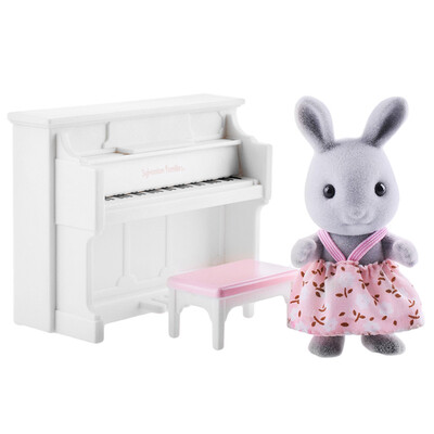 

Jingdong Supermarket] Sen Bei Er family girl gift every family toy simulation doll doll - rabbit sister and piano SYFC18108