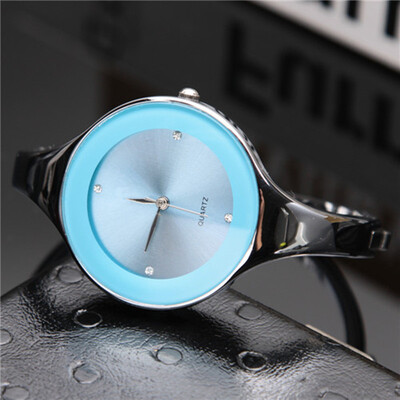 

2017 Fashion Women Watch Роскошный бренд из нержавеющей стали Bangle Watch Quartz Простой случайный женский Rhinestone WristWatch Clock