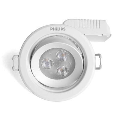 

Jingdong supermarket Philips PHILIPS LED spotlight opening 7 cm embedded cattle eye lamp adjustable angle lamp white Hao move 3w