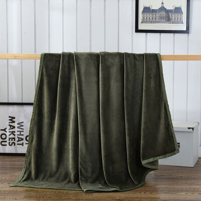 

Yingxin textile mink velvet leisure blanket padded coral fleece blanket nap air-conditioned blanket flannel blanket towel khaki 150 200cm