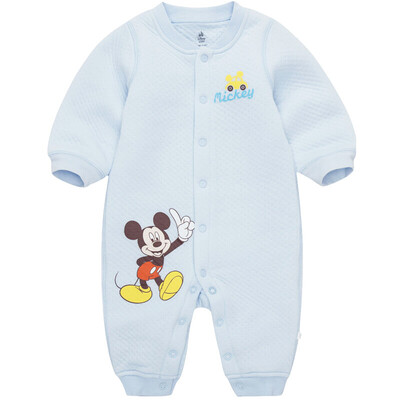 

Disney Baby Disney Baby Siamese clothing baby clothes long sleeves before opening and closing crotch jeans DA642GA18N0180 light blue