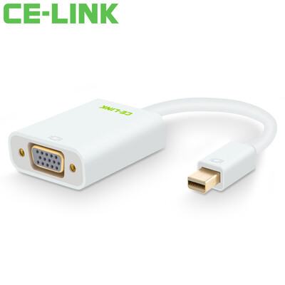 

CE-LINK Mini DP to DVI Converter 12 Mini DisplayPort to DVI Adapter Apple MacBook Lightning TV Projector White A1638