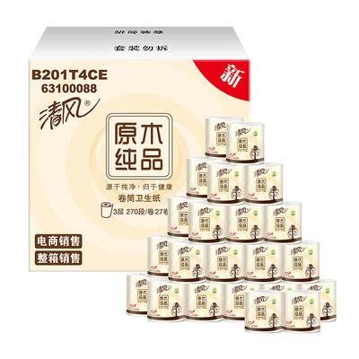 

Breeze APP rolls of logs pure 3 layer 270 paragraph toilet paper 27 volumes FCL sales