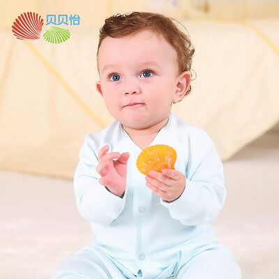 

Beibei Yi Bornbay baby before the deduction shirt autumn&winter plain baby underwear BB306 light blue 120cm