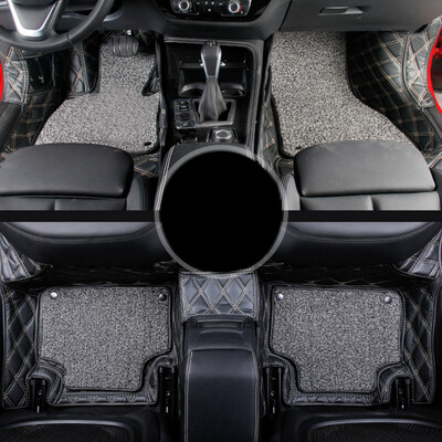 

Huashi BMW new 1 series mats BMW new 1 series 118i 120i 125i all surrounded by double-layer silk ring mats BMW 1 series special car mats business black - with wire ring