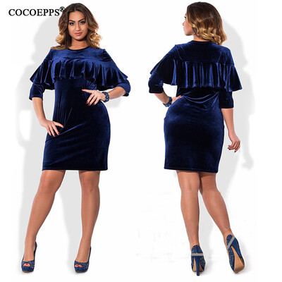 

COCOEPPS 2017 Big Size Women Dress Fashion Women Clothing Casual O-Neck Plus Size Bodycon Office Women Dress Vestidos 6XL 5XL