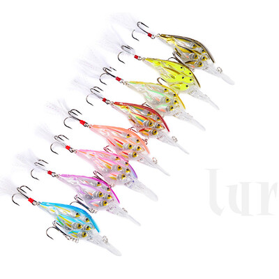 

1шт Окрашенные рыболовные прикормы 2.76 "-7cm / 0.22oz-6.22g Кренк-басовые приманки Рыболовные снасти