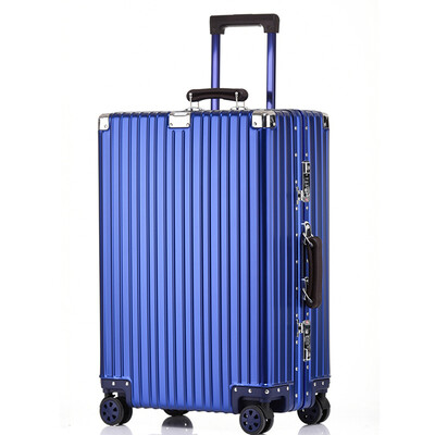 

Travel House Aluminum Magnesium Alloy Retro Aluminum Frame Trolley Case Female Universal Wheel Boarding Luggage Female T1858 Black 20 Inch