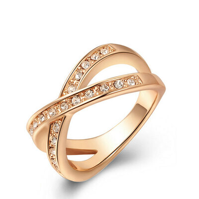 

Yoursfs@ Mystery Red Cross Ring Fashion Gold Plating Filled Jewelry Vintage Wedding Rings For Women Birthday Stone Gifts