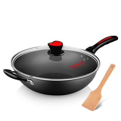 

[Супермаркет] Jingdong Grand Imperial Wok растительного масло Ян Го не имеет антипригарного 36см плиты газовой плиты газового пламени котелка с крышкой универсального подарком деревянного шпателем CKN4636BF