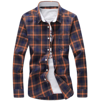 

2017 young men's SHIRT COTTON PLAID Korean fat  DP shirt shirt students tide