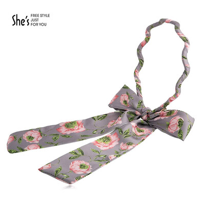 

shes Qian Zi headdress jewelry headband hairpin printing streamer cloth hair hoop red