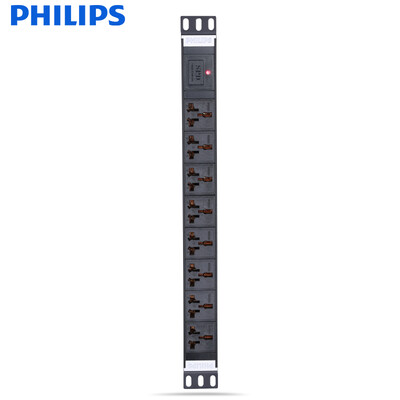

Philips PHILIPS 8-hole wireless self-wiring lightning protection PDU cabinet socket plug-in plug-in board wiring board 10A 16A dual-use hole