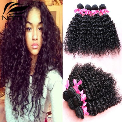 

Nami Hair 4 Bundles Brazilian Curly Weave Remy Hair 100% Human Hair Natural Color Hair Bundles Extensions