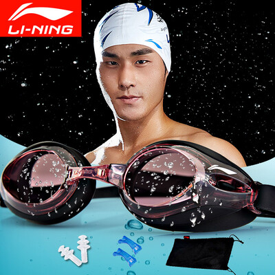 

Li Ning goggles high-definition anti-fog myopia big box swimming glasses diving waterproof men and women adult children LSJL6231 black 350 ° goggles