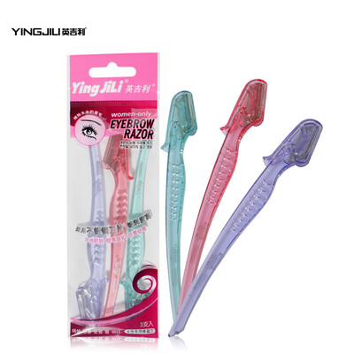 

YINGJILI Lady Eyebrow Trimmer  Eyebrows Makeup beauty tools  Shaving Razor with 3PCs