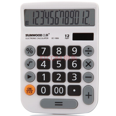 

Sunwood SUNWOOD EC-1806 desktop calculator dual power gift battery