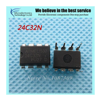 

50PCS free shipping AT24C32N 24C32N 24C32 AT24N32 DIP-8 EEPROM (4096x8) 32K 1.8-5.5 new original