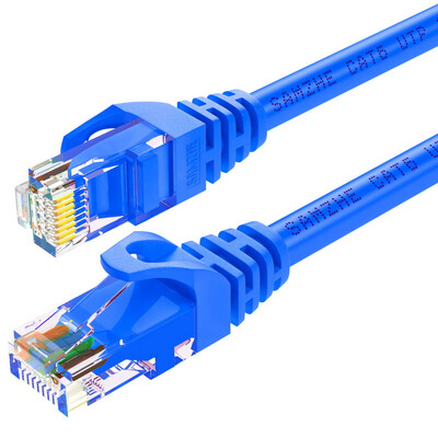 

Shanze SAMZHE six types of cable CAT6 Gigabit high-speed network line indoor&outdoor 8-core network cable Category 6 computer TV router cable BLU-6010 blue 1 meter