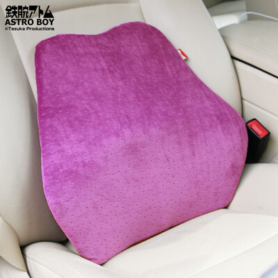 

Iron arm Astro Boy car lumbar cushion Four seasons universal waist back cushion lumbar pillow car office memory cotton waist pad stereo waist single SJJYYK-02 purple