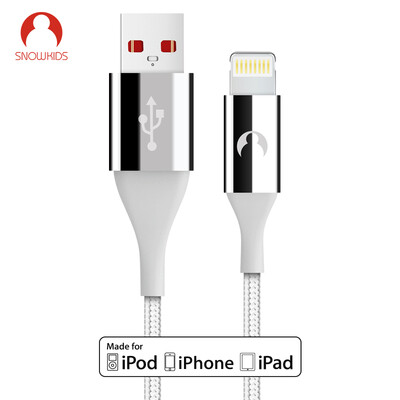 

Snowkids glorious series of Apple data cable 2 m MFi certified mobile phone data cable / charge line fast silver for iPhone7 / 6S / 6SP / 6P / 5, etc