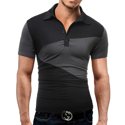 

Brand Men'S T Shirt 2017 Summer Fashion Lapel Short-Sleeved Tees Male Camisa Casual T-Shirt Slim Male Tops Tees DD02