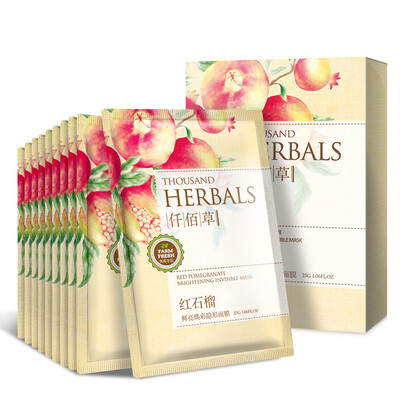 

THOUSAND HERBALS red pomegranate bright red color invisible mask 1 box * 5 pieces