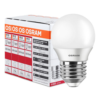 

Jingdong supermarket] OSRAM (OSRAM) LED bulb small ball bubble 4.5W E27 big mouth sun color white four only installed