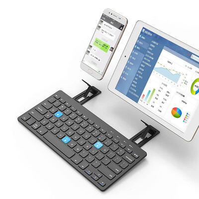 

BOW HB191 Wireless Bluetooth USB Cable Keyboard Multi-device using black