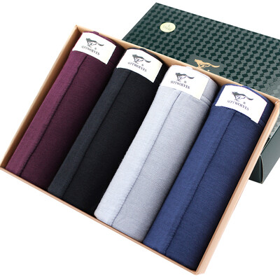 

Seven wolves mens underwear mens boxers ice silk waist breathable boxer D3900-4  mixed color four boxes