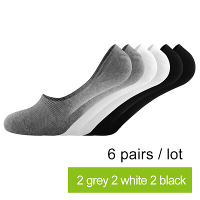 

6 Pairs/lot Men Invisible Socks Black Summer No Show Meias Mesh Breathable Men Socks Loafer Low Cut Boat MEIKAN Sport Socks