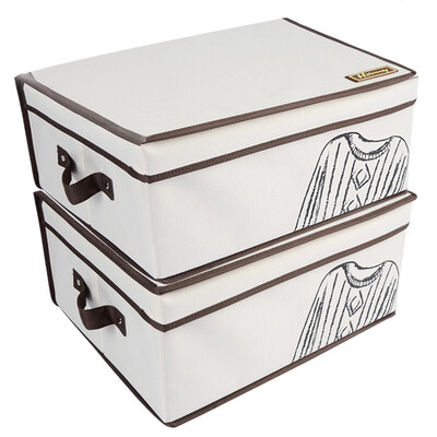 

Double art Oxford cloth storage box foldable clothes sundries storage box storage box small 2 Pack SY0273