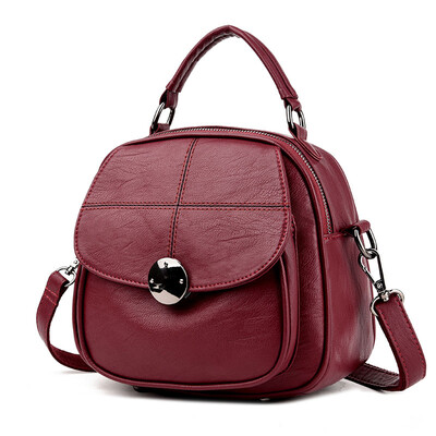 

Women Leather Backpack School Bags For Teenagers Girls Travel Bag Designer High Quality Sheepskin Shoulder Bag Mochilas Escolar