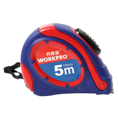 

По десять тысяч грамм (WORKPRO) W061007N прекрасно инкапсулированный British Steel замка рулетки красного и синего цвет измерения инструмента стальной ленты 7,5 * 25 мм