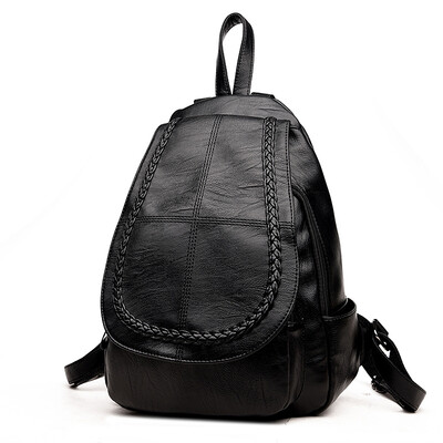 

Designer High Quality Women Genuine Leather Vintage School Bag Mochilas Mujer Vintage 2017 Sheepskin Backpacks For Teenage Girls