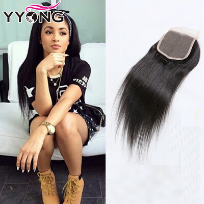 

Amazing Virgin Peruvian Straight Lace Closure YYONG Hair Company Straight Peruvian Hair Closure 44 Human Hair Closure 1 Pcs