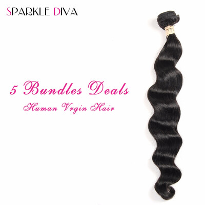 

8A Virgin Malaysian Loose Deep Wave 5 Bundles Cheap Malaysian Human Hair Weave Malaysian Virgin Hair Loose Deep Wave