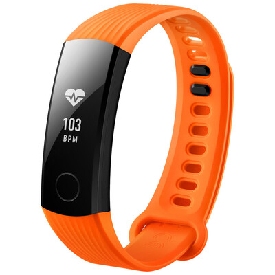 

Glory bracelet 3 vitality orange standard version intelligent exercise 50 meters waterproof 24 hours heart rate monitoring science sleep detection micro letter content display adaptation ios & Andrews