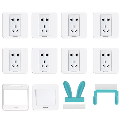 

Panasonic (Panasonic) 86-type switch socket 10A five-hole socket smart package eight loaded WQXC601 (elegant white