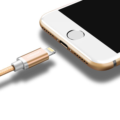 

Green Alliance MFi certified Apple data cable charging line mobile phone USB charger line power cord support iphone5s 6s 7 Plus SE ipad 15 m 30588 Tu Hao gold