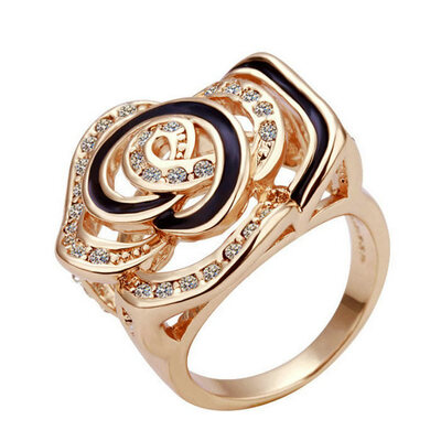 

Yoursfs Noble Gorgeous Fashion Rings 18 K zircon Flower precious Stunning Rings Aniversary Jewelry Valentines Day Birthday Trean