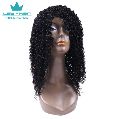 

Half Lace Curly Hair Wigs Brazilian Kinky Curly Hair Human Hair Lace Wig Grade 7A