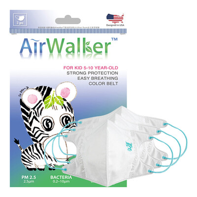 

Американский импорт свежего фильтра респиратора Walker Airwalker для детей 5-10 лет (Fold тип защиты) анти-туман и дымка РМ2,5 типа уха установлен 6