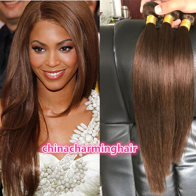 

Beauty On Line Малайзийские волосы Прямой светло-коричневый цвет 4 Волосы Remy Hair Weaving 18 "-24" 100G / PC Человеческие волосы Weave Bundles