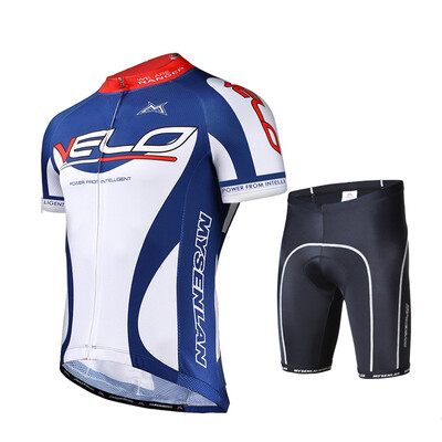 

MYSENLAN MYSENLAN M0207401 spring&summer long-sleeved Jersey suit male mountain bike road bike clothes bike black&red S